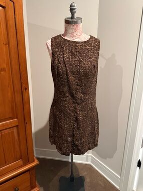 Reformation Brown Printed Mini Dress